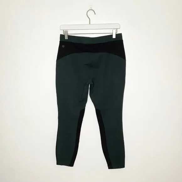 Betabrand Black Green Ponte Knit Yoga Dress Pant Medium Petite - Picture 9 of 11